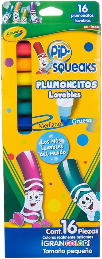 Crayola Washable Pip - Squeaks Markers, 16 Count - Marah Kids