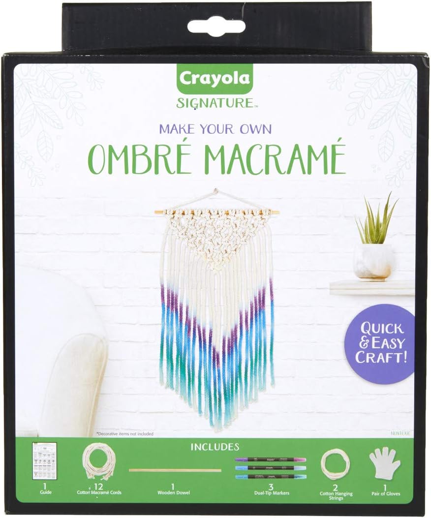 Crayola Signature Ombre Macrame Wall Hanging Kit - Marah Kids