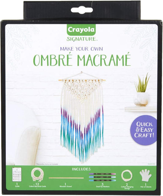 Crayola Signature Ombre Macrame Wall Hanging Kit - Marah Kids
