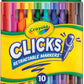Crayola Super Clicks Retractable Markers, 10 Count - Marah Kids