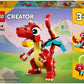 LEGO Creator 3in1 Red Dragon Toy to Fish Figure to Phoenix Bird Model 31145