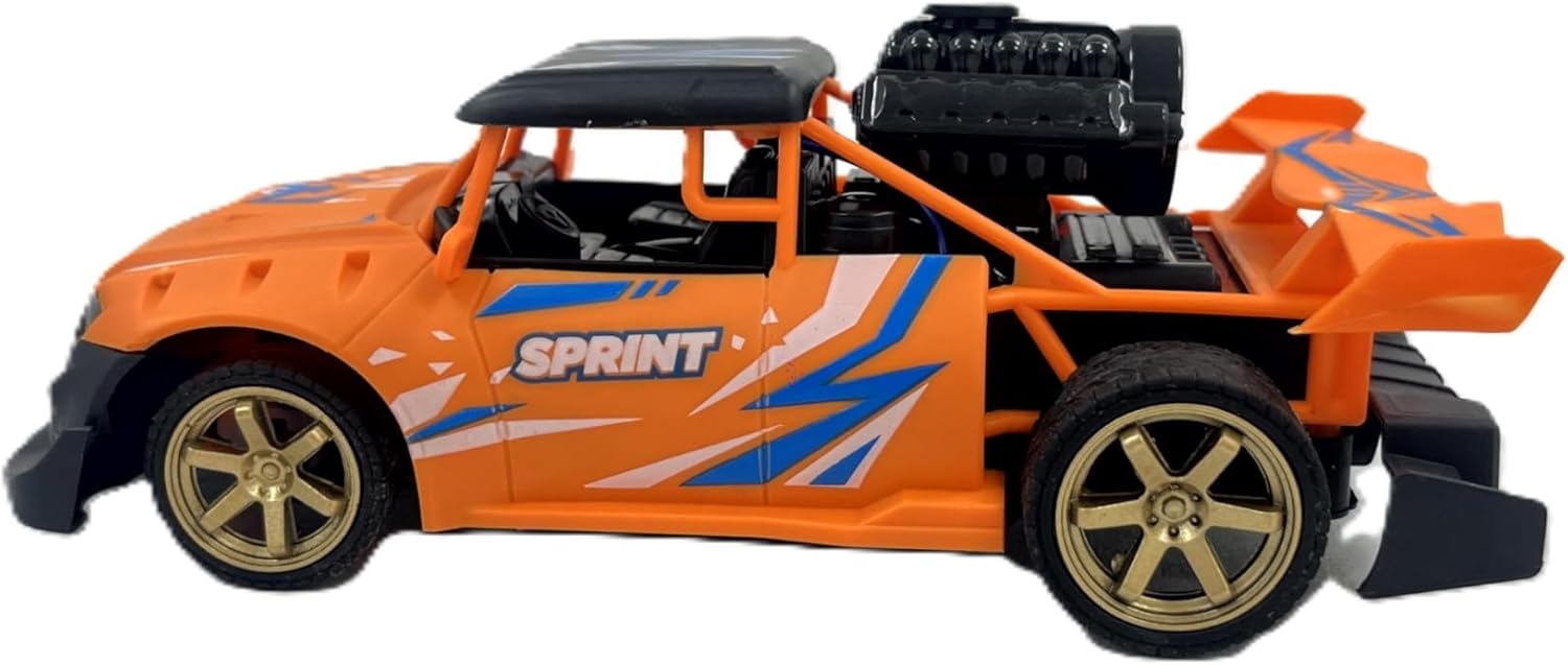 D - Power 1:18 R/C 4WD 27Mhz Spray Runner Car Remote Control Sand Monster Four Wheel Drive Rock Climber High - Speed – Orange | Ages 6+ up - Marah Kids