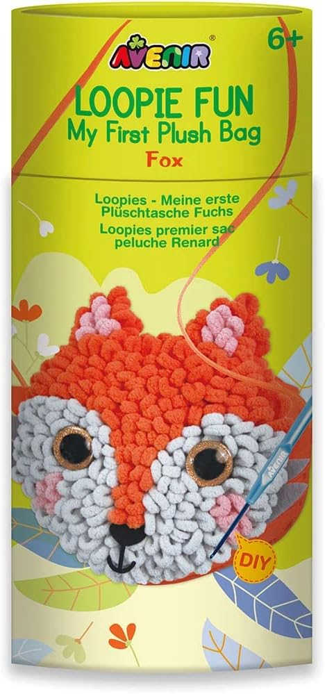 Avenir Loopie Fun – My First Plush Bag Kit is suitable for children ages 3 and above. Enjoy learning to sew with this kit which includes everything you need, felt, thick soft yarn, crochet hook and step by step instrucutions. - Marah Kids