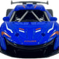 D - Power Diecast Pull Back with Sounds – 1:32 scale (Blue) | Pull Back with music, Battery Requires 3 button Cell | Perfect gifts for ages 3+ up - Marah Kids