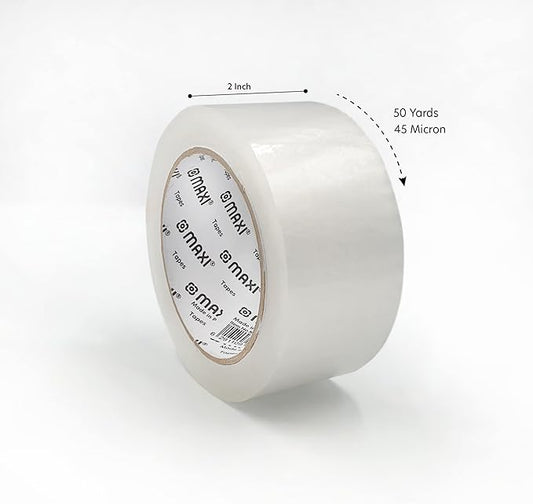 MAXI PACKING TAPE 48MM X 50 YDS 45 MIC CLEAR