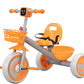 Lovely Baby Kids Tricycle with Music & Light - Orange - Marah Kids