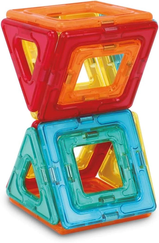 Addo MagniMake Bright Starter Set 18-pieces, Magnetic Tiles, Construction Playset, Building Toys