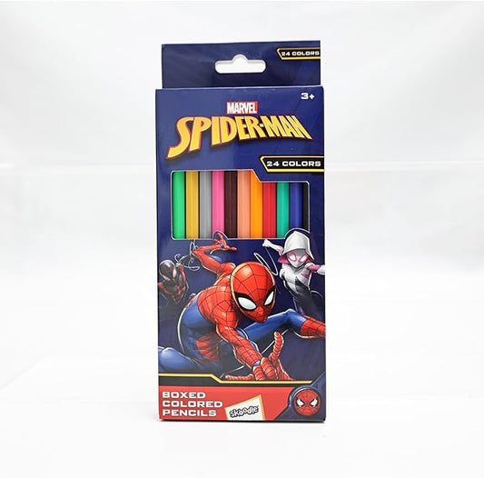 DISNEY SPIDER-MAN 24 COLORED PENCIL