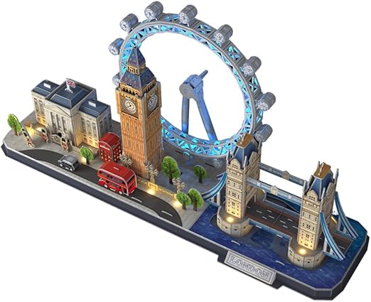 CUBIC FUN 3D PUZZLE LED CITYLINE LONDON 186PCS B/O - Marah Kids