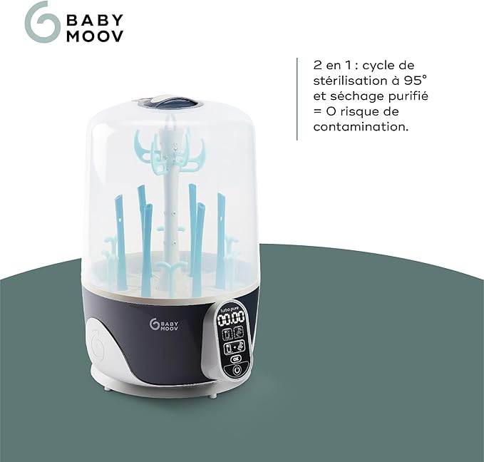Babymoov Turbo Pure 3 - in - 1 Steriliser & Dryer with HEPA Filter, BPA Free - Marah Kids