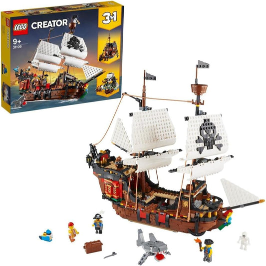 LEGO 31109 Creator 3in1 Pirate Ship Toy with Inn & Skull Island