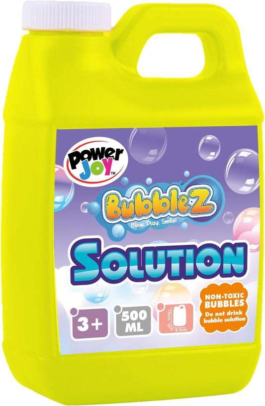 Power Joy Bubble Solution Gallon 500ml, Assorted 1 Piece - Marah Kids