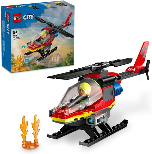 LEGO City Fire Rescue Helicopter Toy 60411