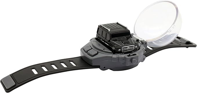 D - power - 1:64 Scale Watch Remote Control Car (Black)– 2.4GHz Mini RC Car with Wearable Controller | Compact Racing Toy for Kids Ages 3+ - Marah Kids