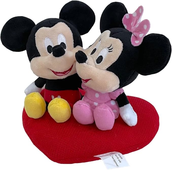 DISNEY PLUSH MICKEY&MINNIE HEART CUSHION - Marah Kids