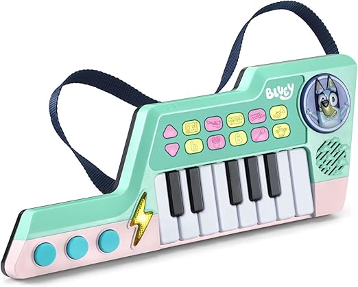 Vtech - Bluey Bluey's Keytar Toy (Green) | It has 5 Instrument Sounds, Phrases, Sound Effects & Melodies, Interactive Musical Toy | Ideal gift for Kids 3, 4, 5+ Years - Marah Kids