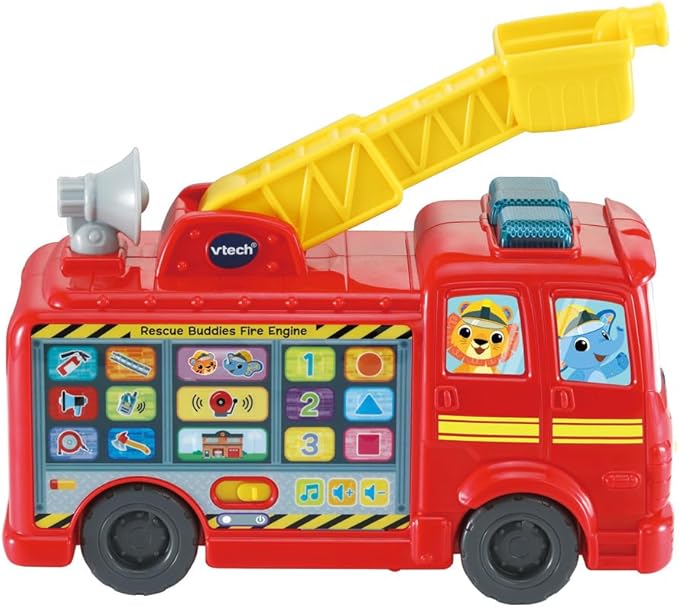 Vtech Rescue Buddies Fire Engine: Interactive Learning Toy, 12–36 Months - Marah Kids