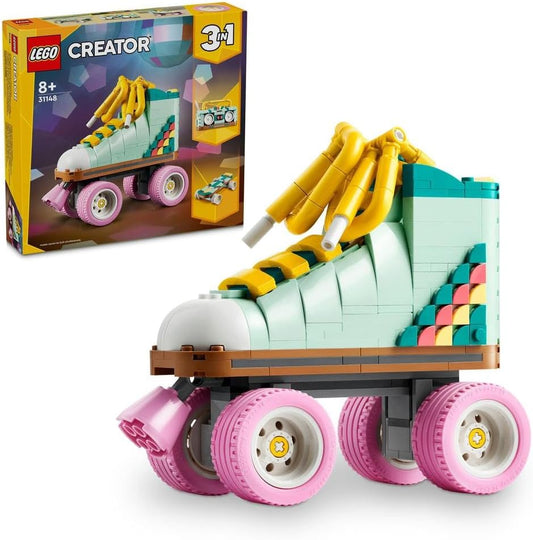 LEGO Creator 3in1 Retro Roller Skate to Mini Skateboard Toy to Boom Box Radio