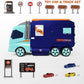 D - Power – Super Transformer Construction Truck | 2in1 - Truck & Track Set, 6 Cars and Sign Boards included, 3+ yrs | Blue - Marah Kids