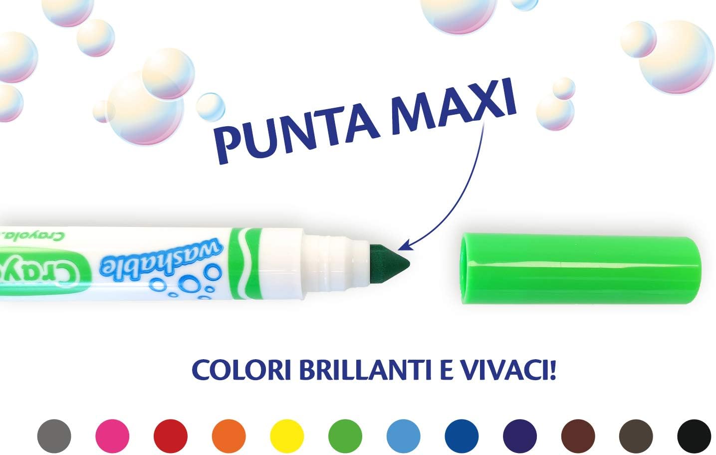 Crayola Washable Broad Line Markers - 12 Colours - Marah Kids