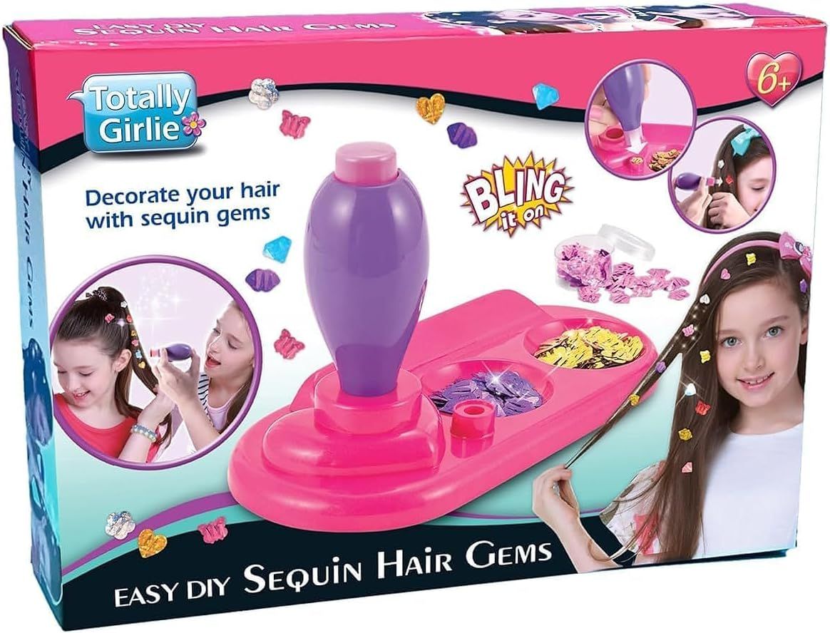 Totally Girlie - أحجار كريمة للشعر من الترتر