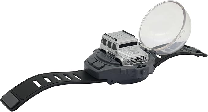 D - power - 1:64 Scale Watch Remote Control Car (Silver)– 2.4GHz Mini RC Car with Wearable Controller | Compact Racing Toy for Kids Ages 3+ - Marah Kids