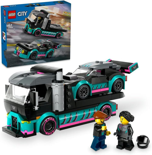Lego City Race Car And Car Carrier Truck Toy 60406 - Marah Kids