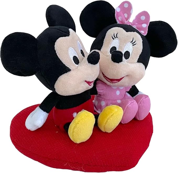 DISNEY PLUSH MICKEY&MINNIE HEART CUSHION - Marah Kids