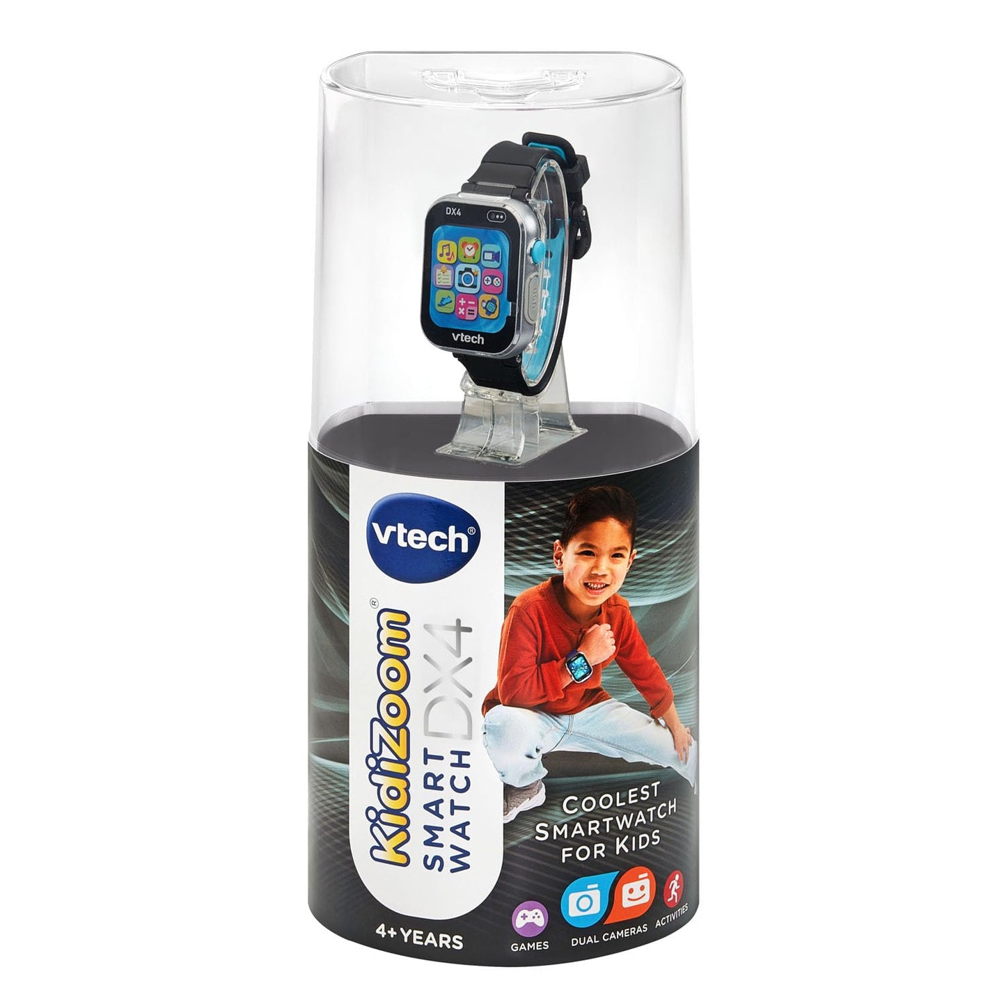 VTech Kidizoom Smartwatch DX4 Black | Camera, Games & Voice 3+