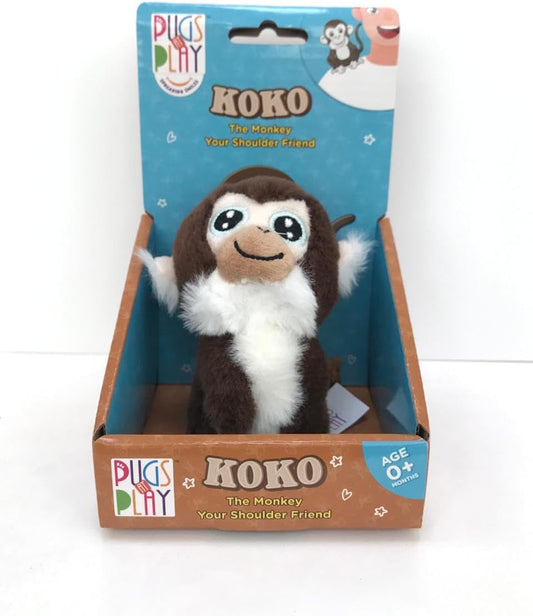 Pugs At Play Shoulder Buddy Koko 4-Inch