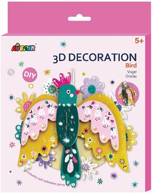 Avenir 3D Decoration - Bird Kit | Turn Your Wall into a Zoo! Create 3D Decorations with Pre - Cut Cardboard Puzzle Pieces | Thoughtful and Creative Gift Option for Kids 3+ - Marah Kids