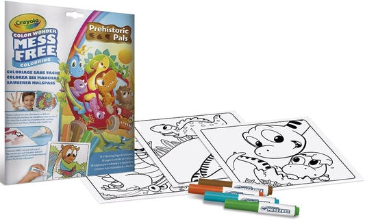 Crayola - Color Wonder Dinosaur Coloring Set | Mess - Free Coloring for Kids - 18 Fun - Filled Coloring Pages | Foldalope Packaging for Easy Storage - Ideal Travel - Friendly Activity | Perfect Gift for Boys and Girls Ages 3+ - Marah Kids