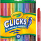 Crayola Super Clicks Retractable Markers, 10 Count - Marah Kids