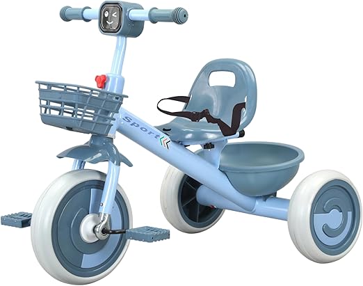 Lovely Baby Kids Tricycle with Music & Light - Blue - Marah Kids