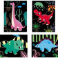 Avenir Scratch Junior My Dinosaur Friends Multicolour | Scratch the paper sheets to create colorful designs | Ages 3+ - Marah Kids