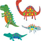Avenir Stick 'N Play Series - Dino World | 200+ Reusable Stickers for Endless Fun! Create Play Scenes with 8 Illustrated Theme Cards, Make Your Own Animal Figures | For Kids 3+ - Marah Kids