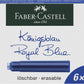 FABER - CASTELL INK CATRIDGE BLISTER OF 3 PACKET BLUE - Marah Kids