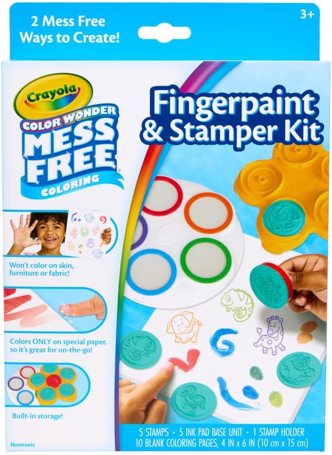 Crayola Color Wonder Mess - Free Fingerpaint Kit: Toddler Activity 3+ - Marah Kids