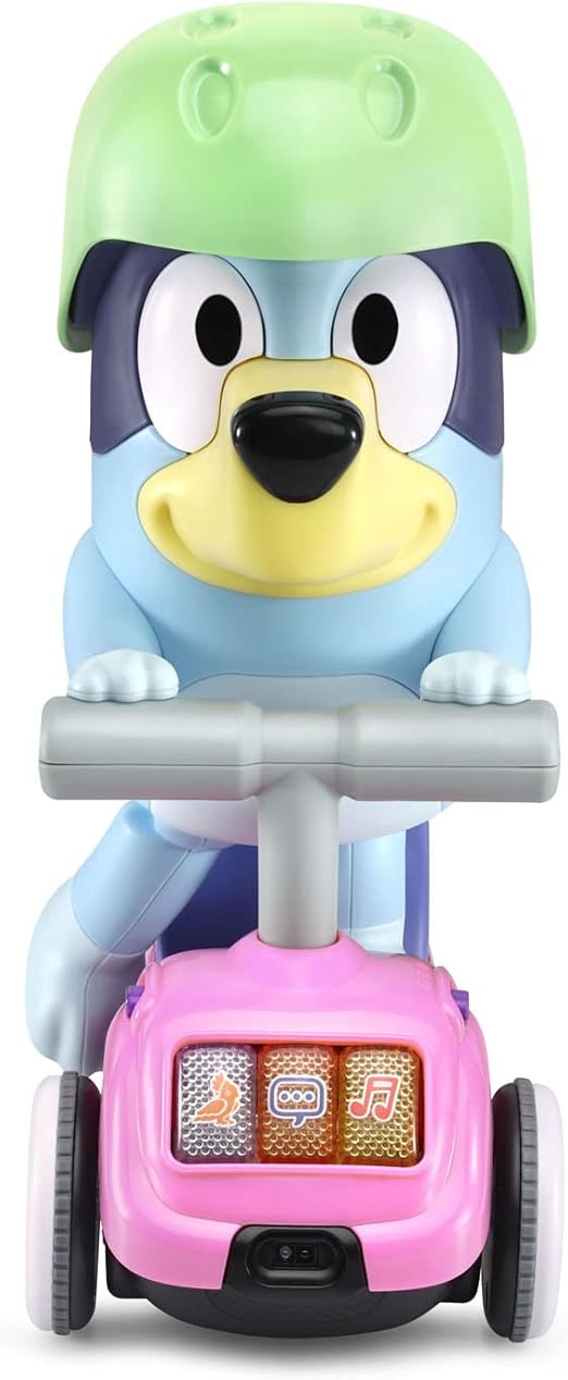 Vtech Bluey Scooter Time Bluey (Blue) | | Grab your helmet—it’s time to play and explore with Scooter Time Bluey | Interactive Toddler Toy with Music, Sounds and Phrases from the TV show, Educational Learning | Ideal Gift for Kids 3, 4, 5 + Years - Marah Kids