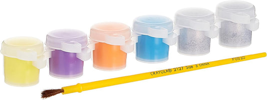 Crayola - 6 ct. Washable Kids' Paint Pots, Glitter Effects - Marah Kids