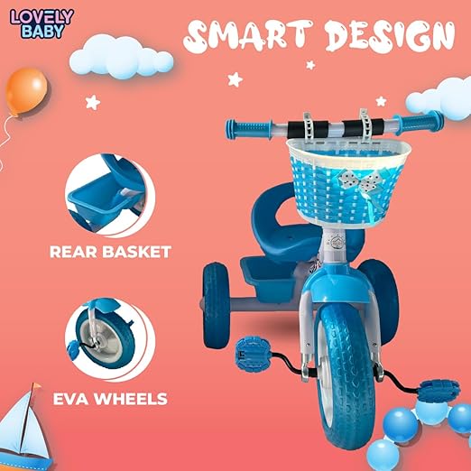 Lovely Baby Plug & Play Tricycle - PInk - Marah Kids