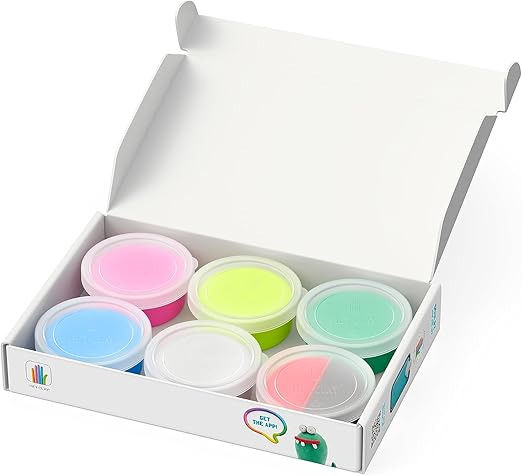 HEY CLAY - DIY Monsters: Terry, Pi, Bigwig Plastic Creative Modelling Air - Dry Clay For Kids 6 Cans - Marah Kids