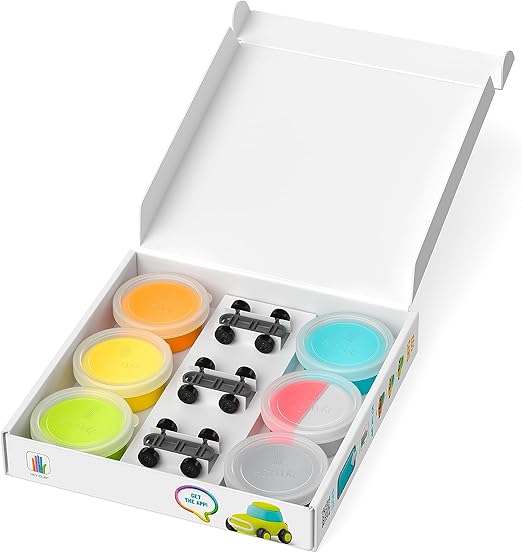 Hey Clay - Eco Cars Air - Dry Clay 6 Cans - Marah Kids