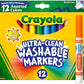 Crayola 10 Count Ultra-Clean Washable Classic, Broad Line Markers