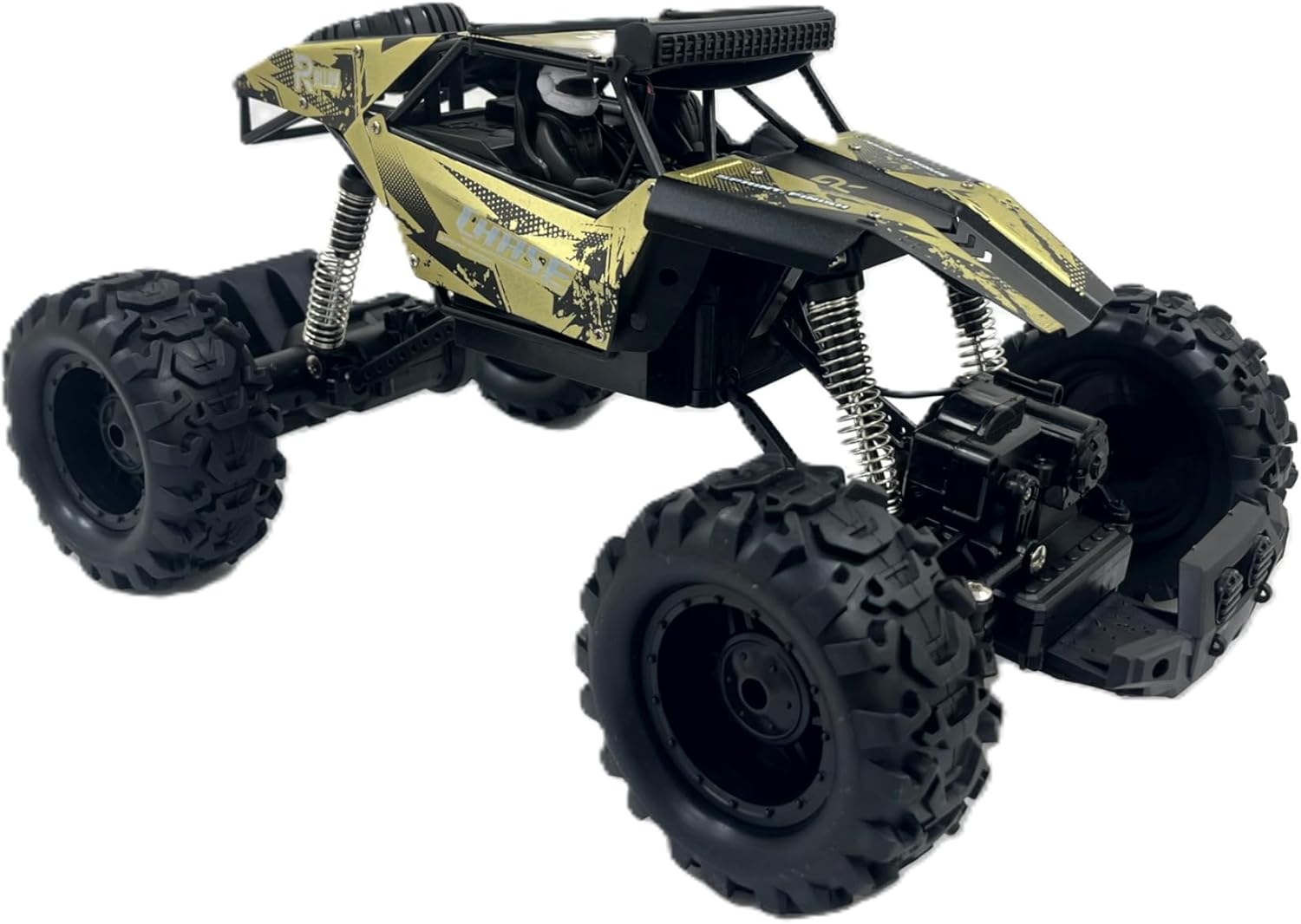D - Power 1:10 R/C 2.4G Racing Crawler Remote Control Rock Four Wheel Drive Rock Climber High - Speed Monster Racing Car - Gold | 6+up - Marah Kids