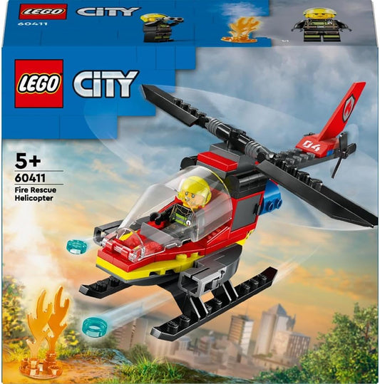LEGO City Fire Rescue Helicopter Toy 60411