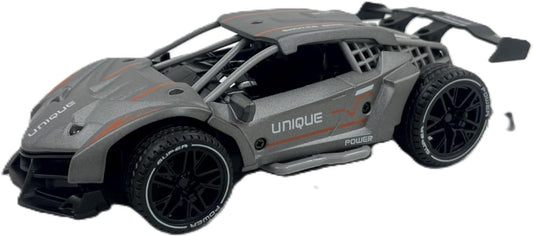 D - Power Diecast Pull Back with Sounds – 1:32 scale (Gray) | Pull Back with music, Battery Requires 3 button Cell | Perfect gifts for ages 3+ up - Marah Kids