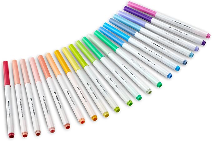 Crayola Washable Super Tips, Pastel Markers, 20 Count