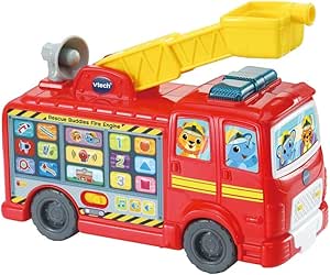 Vtech Rescue Buddies Fire Engine: Interactive Learning Toy, 12–36 Months - Marah Kids