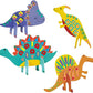 Avenir Stick 'N Play Series - Dino World | 200+ Reusable Stickers for Endless Fun! Create Play Scenes with 8 Illustrated Theme Cards, Make Your Own Animal Figures | For Kids 3+ - Marah Kids